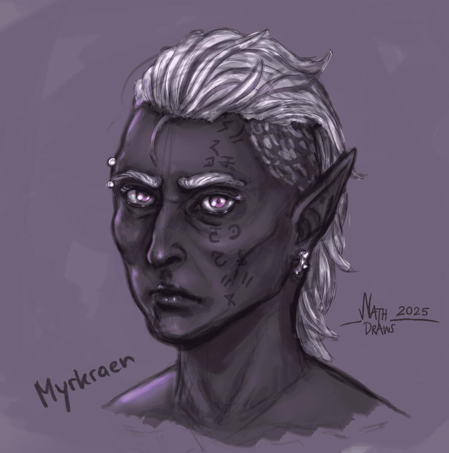Sketch of my OC Myrkraen