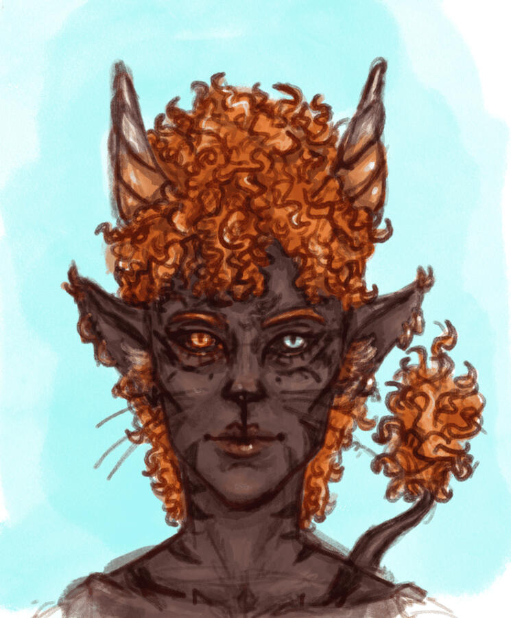 Sketch of my OC Thyraia