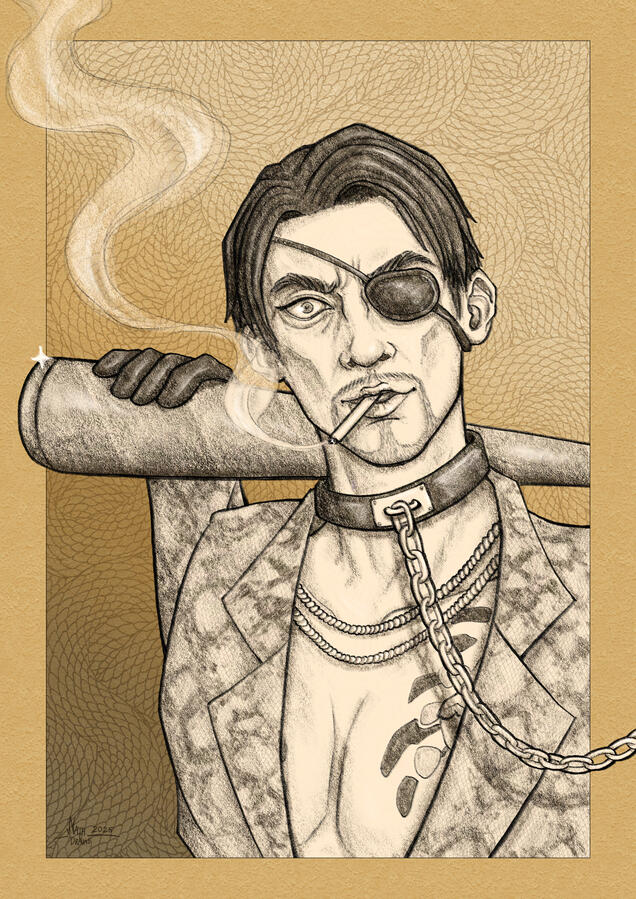 Majima Pencil Print