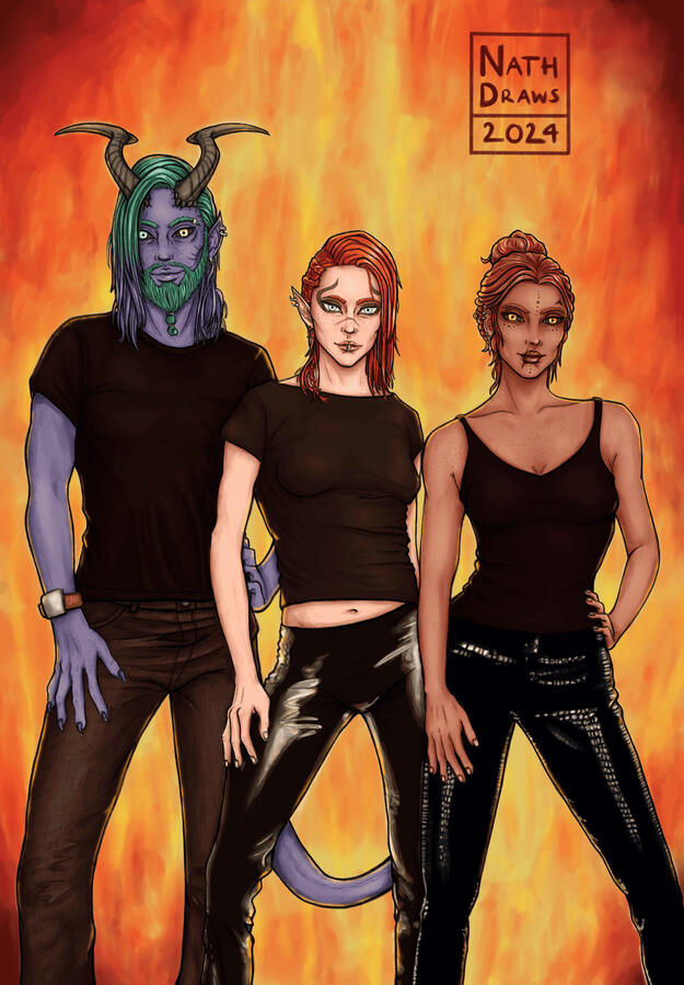 Amarhys, Fox and Inka - Three angels redraw